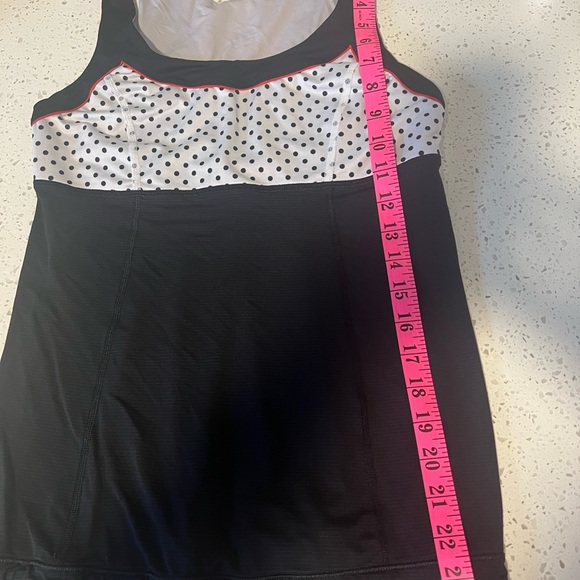Lululemon polka dot black racerback workout tank top . - Picture 6 of 7